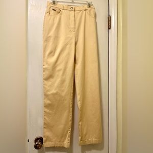 St John Sport by Marie Gray khakis pant trousers size 4 (28” waist) cotton blend